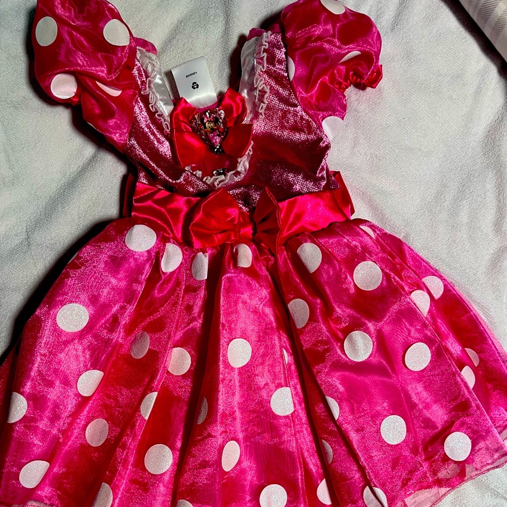 A little girl Minnie Mouse dress